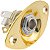 Jack Plate Oval Para Contrabaixo Guitarra C/ Conector P10 Mono - Imagem 1