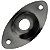 Jack Plate Oval Curvo Vintage Para Guitarra Baixo Preto - Imagem 2