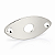 Jack Plate Oval Curvo Vintage Para Guitarra Baixo Cromado - Imagem 6
