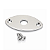 Jack Plate Oval Curvo Vintage Para Guitarra Baixo Cromado - Imagem 1