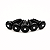 Kit 05 Pinos Trava Cordas De Plástico Preto Para Baixolão - Imagem 1