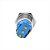 Botão Liga Desliga Metal Com Trava Led Azul 12V 19mm - Imagem 3