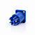 Conector Speakon Painel Fêmea Powercon 3 Polos Azul Com Trava - Imagem 3