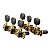 Tarraxas Para Violão Nylon Dourada Vintage Botão Escuro Pino Grosso - Imagem 2