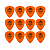 Kit Com 12 Palhetas Dunlop Tortex Laranja .60mm - Imagem 6