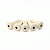 Kit Com 05 Pinos Trava Cordas De Plástico Creme Para Baixolão - Imagem 1