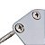Placa De Fixação Neck Plate Cromado Assimétrico Curvo Para Guitarra e Baixo - Imagem 2