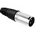 Plug Conector XLR Canon Linha Macho Niquelado 3 Terminais - Imagem 1