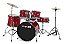 Bateria Pro Fire Spanking Bumbo 20 Polegadas Cromada Completa C/ Prato - Imagem 1