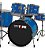 Bateria Acústica Pro Fire Completa Com Ferragens Cromadas Bumbo 20 Polegadas - Imagem 3