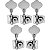 Tarraxas Cromadas Para Contra Baixo Jazz Bass 5 Cordas 4x1 - Imagem 1
