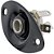 Jack Plate Oval Preto Com Conector P10 Mono Guitarra - Imagem 1