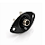 Jack Plate Oval Preto Com Conector P10 Mono Guitarra - Imagem 1