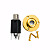 Jack Roldana Conector Blindado P10 Dourado Para Violão Guitarra - Imagem 3