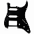 Escudo Preto Para Guitarra Strato HSS 11 Furos 3 Camadas (Sanduíche) - Imagem 1