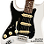 Escudo Preto Guitarra Strato Canhota 11 Furos 3 Camadas (Sanduíche) - Imagem 5