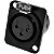 Conector XLR Fêmea Painel Canon Preto Com Trava Para Painéis - Imagem 2