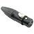 Conector Plug XLR Fêmea Preto Com Trava Profissional Para Áudio - Imagem 1