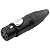 Conector Plug XLR Fêmea Preto Com Trava Profissional Para Áudio - Imagem 2