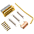 Ponte 6 Parafusos Thida Big Block Tremolo Dourada Para Stratocaster - Imagem 1