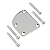 Neck Plate Curvo Cromado Para Guitarra E Baixo - Imagem 1