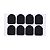 Kit com 08 Protetores Adesivos De Borracha Para Clarinete e Sax Soprano - Imagem 1