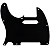 Escudo De Guitarra Telecaster Canhota Preto 08 Furos - 3 Camadas (Sanduiche) - Imagem 1