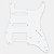 Escudo Branco Para Guitarra Stratocaster HSS 11 Furos Camada Única - Imagem 1
