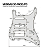 Escudo Red Tortoise Para Guitarra Strato HSS 11 Furos 4 Camadas - Imagem 2