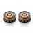 Kit Com 02 Knob Botão Speed Control Para Guitarra Les Paul Preto Com Miolo Dourado - Imagem 1