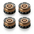 Kit Com 04 Knob Speed Control Para Guitarra Les Paul Preto Com Miolo Dourado - Imagem 1
