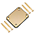 Neck Plate Dourado Com Protetor Para Guitarra E Contra Baixo - Imagem 1