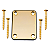 Neck Plate Dourado Com Protetor Para Guitarra E Contra Baixo - Imagem 3