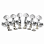 Tarraxas Meia Lua Com Trava Lock Tuning Thida Cromada Para Guitarra - 3x3 - Imagem 1