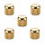 Kit Com 05 Knob De Pressão Thida Para Guitarra e Contra Baixo Dourado - Imagem 1