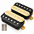 Par Captadores Humbucker Alnico V Braço Ponte 50mm 52mm Vintage Zebra - Imagem 1