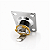 Jack Plate Quadrado Curvo Telecaster Les Paul Cromado + Conector P10 - Imagem 5