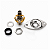 Jack Plate Oval Cromado Com Conector P10 Mono Guitarra - Imagem 3