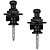 Trava De Correia Strap Lock Para Guitarra Violão Preto - Imagem 3