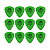 Kit Com 12 Palhetas Dunlop Tortex Verde .88mm - Imagem 6