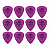 Kit Com 12 Palhetas Dunlop Tortex Roxa 1.14mm - Imagem 6