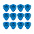 Kit Com 12 Palhetas Dunlop Tortex Azul 1.0mm - Imagem 6