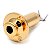 Jack Conector P10 Roldana Estéreo Liso Dourado Para Violão - Imagem 3