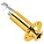 Jack Conector P10 Roldana Estéreo Liso Dourado Para Violão - Imagem 2