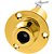 Jack Conector P10 Roldana Estéreo Liso Dourado Para Violão - Imagem 3