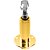 Jack Conector P10 Roldana Estéreo Liso Dourado Para Violão - Imagem 4