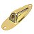 Jack Plate Estilo Canoa Para Guitarra Stratocaster Dourado - Imagem 2