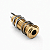 Jack Conector P10 Cilíndrico Stéreo Dourado Para Guitarra Baixo - Imagem 1