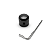 Knob De Metal Para Guitarra E Baixo Com Parafuso Preto - Imagem 2