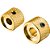 Knob Duplo Concêntrico Para Contra Baixo Dourado Thida - Imagem 2